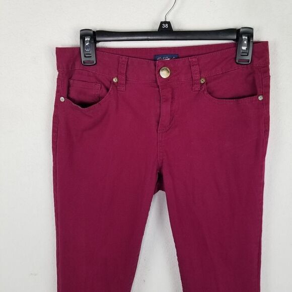 Red Camel 5-Pocket Plum Colored Skinny Jeans - Picture 3 of 7